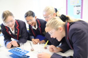 students learning about STEM in the classroom